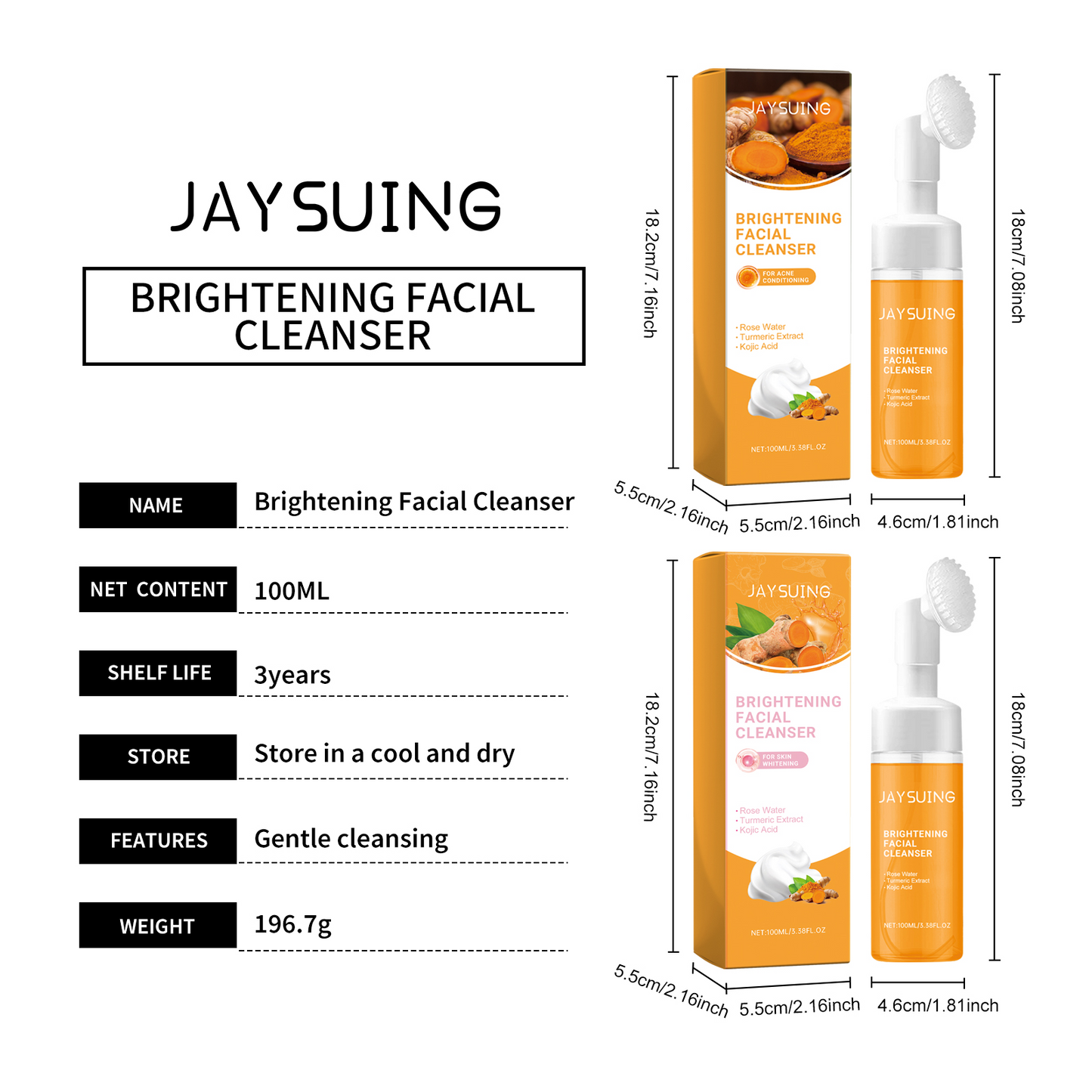 Turmeric Face Wash with Brush